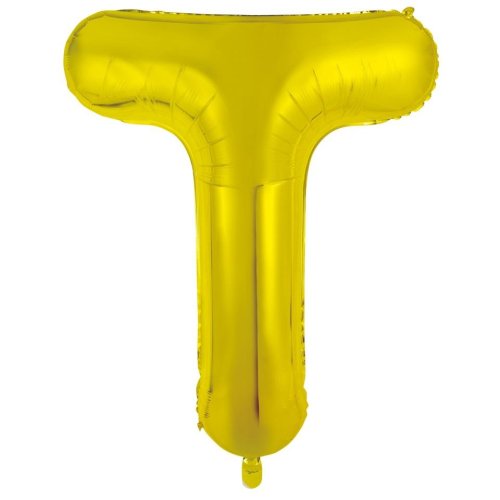34-inch gold foil balloon letter t