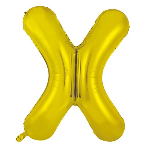 34-inch gold foil balloon letter x