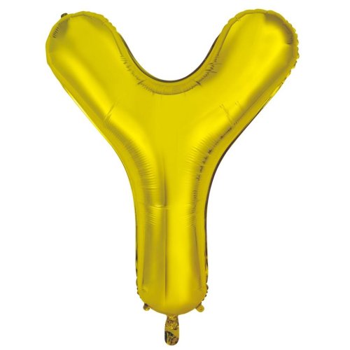 34-inch gold foil balloon letter y