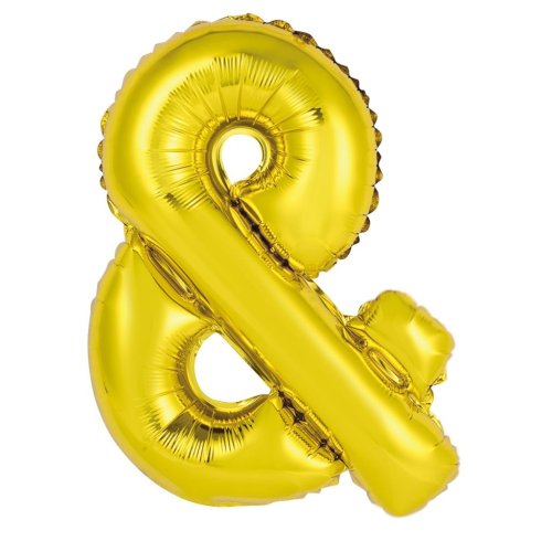 34-inch gold foil balloon ampersand (&)