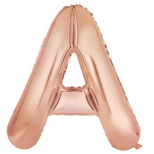 34-inch rose gold foil balloon letter a
