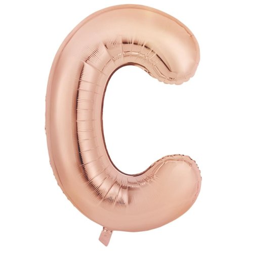 34-inch rose gold foil balloon letter c