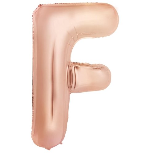34-inch rose gold foil balloon letter f