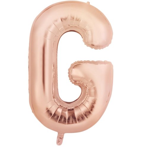34-inch rose gold foil balloon letter g