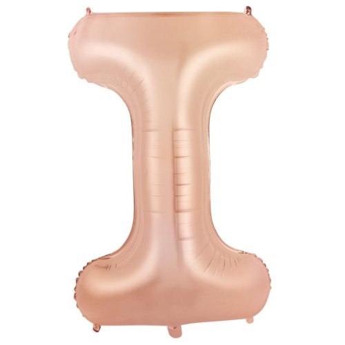 34-inch rose gold foil balloon letter i