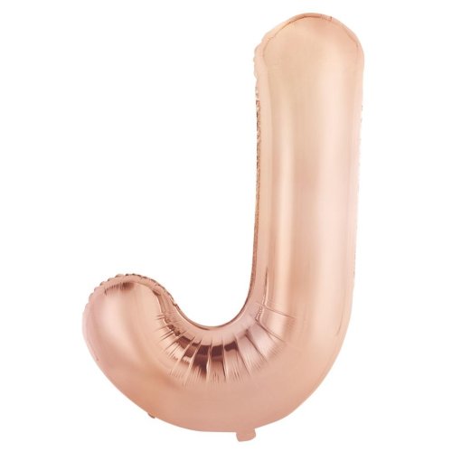 34-inch rose gold foil balloon letter j