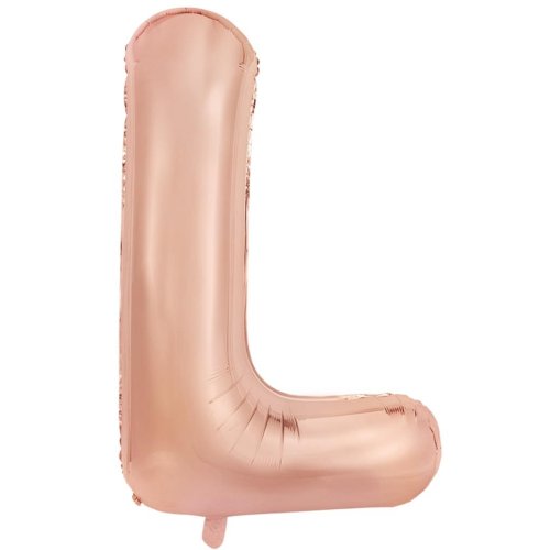 34-inch rose gold foil balloon letter l