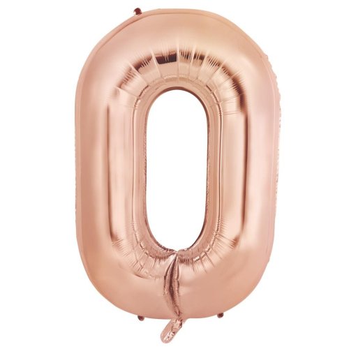 34-inch rose gold foil balloon letter o