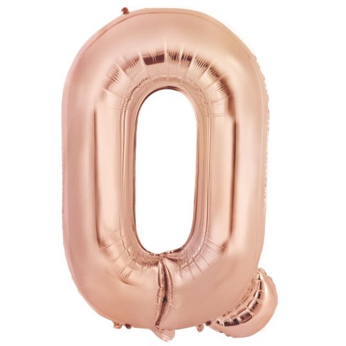 34-inch rose gold foil balloon letter q
