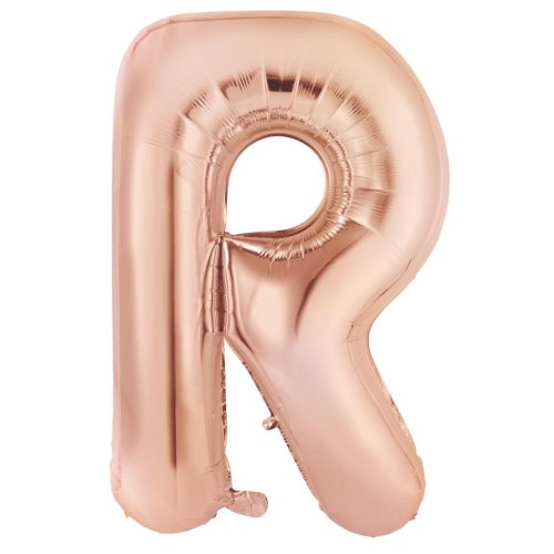 34-inch rose gold foil balloon letter r