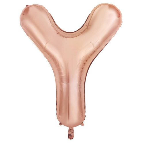 34-inch rose gold foil balloon letter y