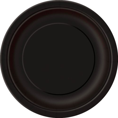Midnight Black 8 x 23cm (9") Paper Plates