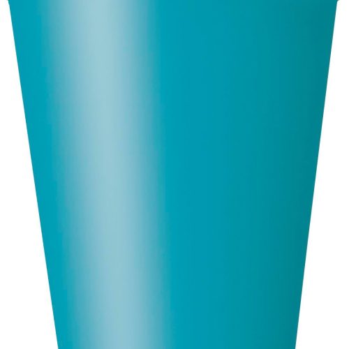 Caribbean Teal 8 x 270ml (9oz) Paper Cups