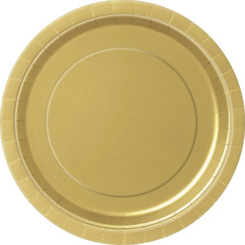 Gold 8 x 23cm (9") Paper Plates