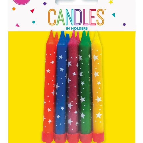 10 Printed Star Candles