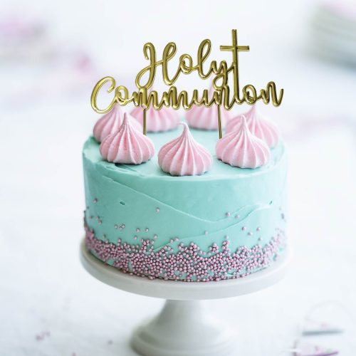 Holy Communion Cake Topper - Gold Plated