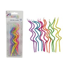 Alpen Twisted Slim Birthday Candles – Pack of 12
