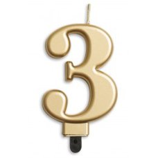 Alpen Gold Jumbo Number 3 Candle