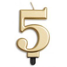 Alpen Gold Jumbo Number 5 Candle