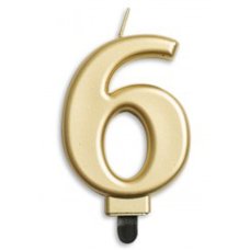 Alpen Gold Jumbo Number 6 Candle