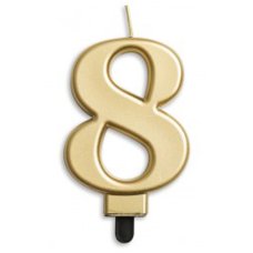 Alpen Gold Jumbo Number 8 Candle