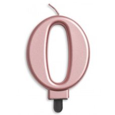 Alpen Rose Gold Jumbo Number 0 Candle