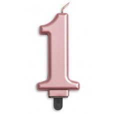 Alpen Rose Gold Jumbo Number 1 Candle