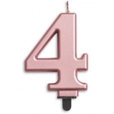 Alpen Rose Gold Jumbo Number 4 Candle