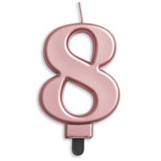 Alpen Rose Gold Jumbo Number 8 Candle