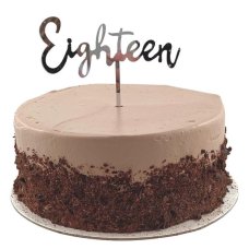 Alpen Silver Eighteen Acrylic Cake Topper