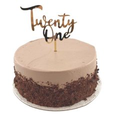 Alpen Gold Twenty One Acrylic Cake Topper