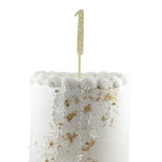 Alpen Gold Glitter Number 1 Acrylic Cake Topper