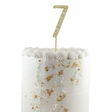 Alpen Gold Glitter Number 7 Acrylic Cake Topper