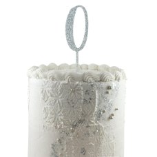 Alpen Silver Glitter Number 0 Acrylic Cake Topper