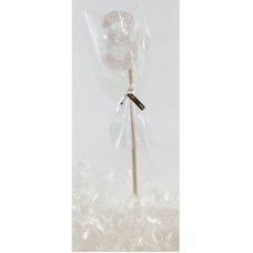 Alpen Pearl White Glitter Number 3 Candle on a Stick
