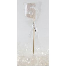 Alpen Pearl White Glitter Number 5 Candle on a Stick