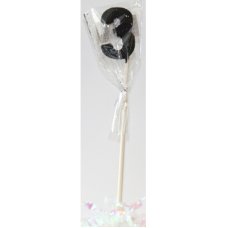 Alpen Black Glitter Number 3 Candle on a Stick