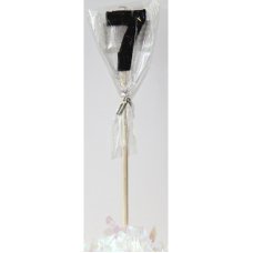 Alpen Black Glitter Number 7 Candle on a Stick