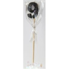 Alpen Black Glitter Number 9 Candle on a Stick