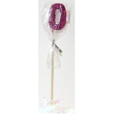 Alpen Pink Glitter Number 0 Candle on a Stick
