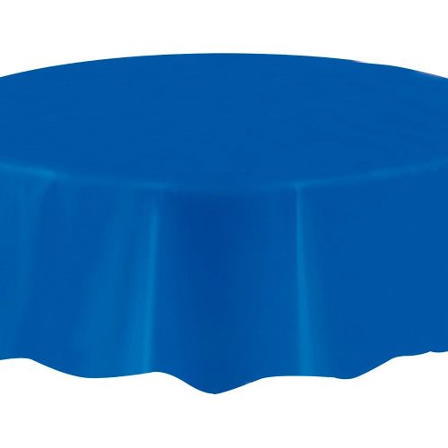 Royal Blue Plastic Tablecover Round 213cm Diameter (84")