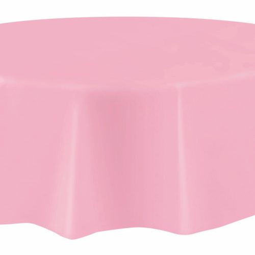 Lovely Pink Plastic Tablecover Round 213cm Diameter (84")