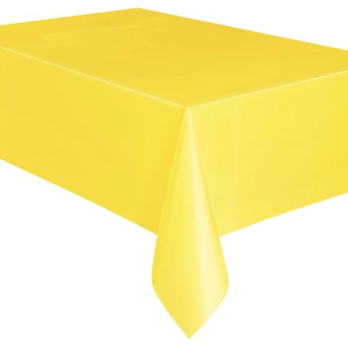 Soft Yellow Plastic Tablecover Rectangle 137cm x 274cm (54' x 108")