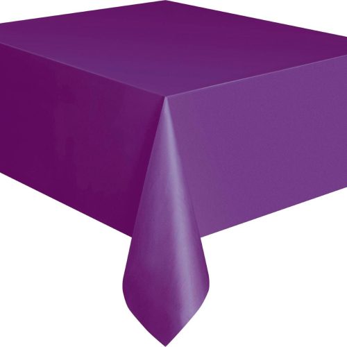Deep Purple Plastic Tablecover Rectangle 137cm x 274cm (54" x 108")
