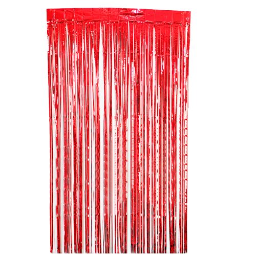 Party Maker Red Foil Fringe Curtain – 1m x 2m