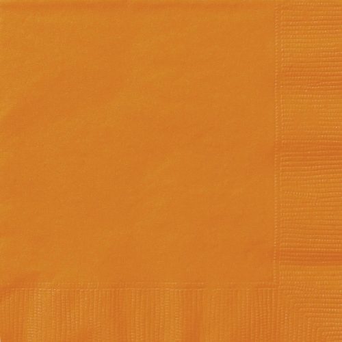 Pumpkin Orange 20 Beverage Napkins 2ply 25.4cm x 25.4cm (10" x 10")