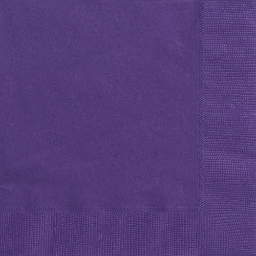 Deep Purple 20 Beverage Napkins 2ply 25.4cm x 25.4cm (10" x 10")