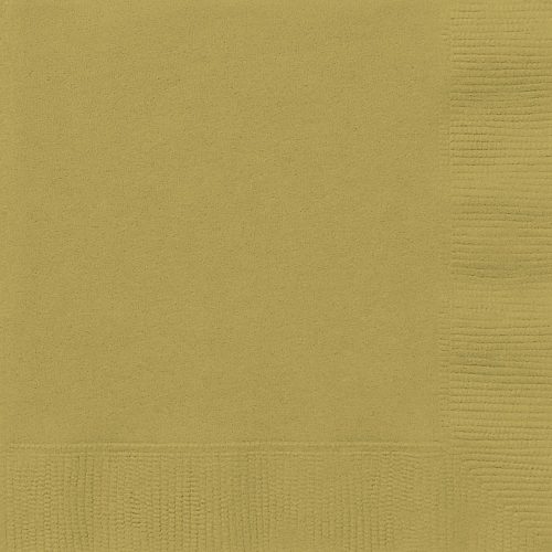 Gold 20 Luncheon Napkins 2ply 33cm x 33cm (13" x 13")