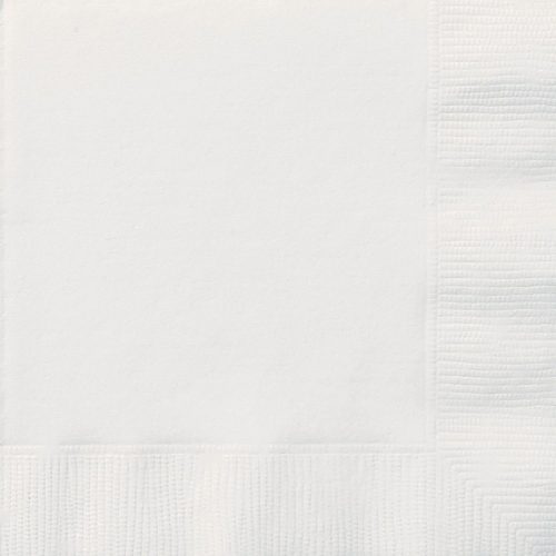 Bright White 20 Luncheon Napkins 2ply 33cm x 33cm (13" x 13")