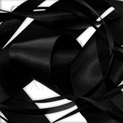 Ribbon Poly Satin Black 38mm — illustrative reference; actual product differs as described